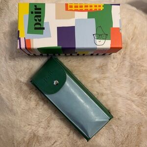 Pair Green and Blue Glasses Case